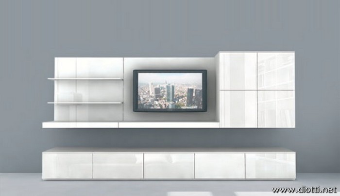 Day living room furniture PD09 glossy white